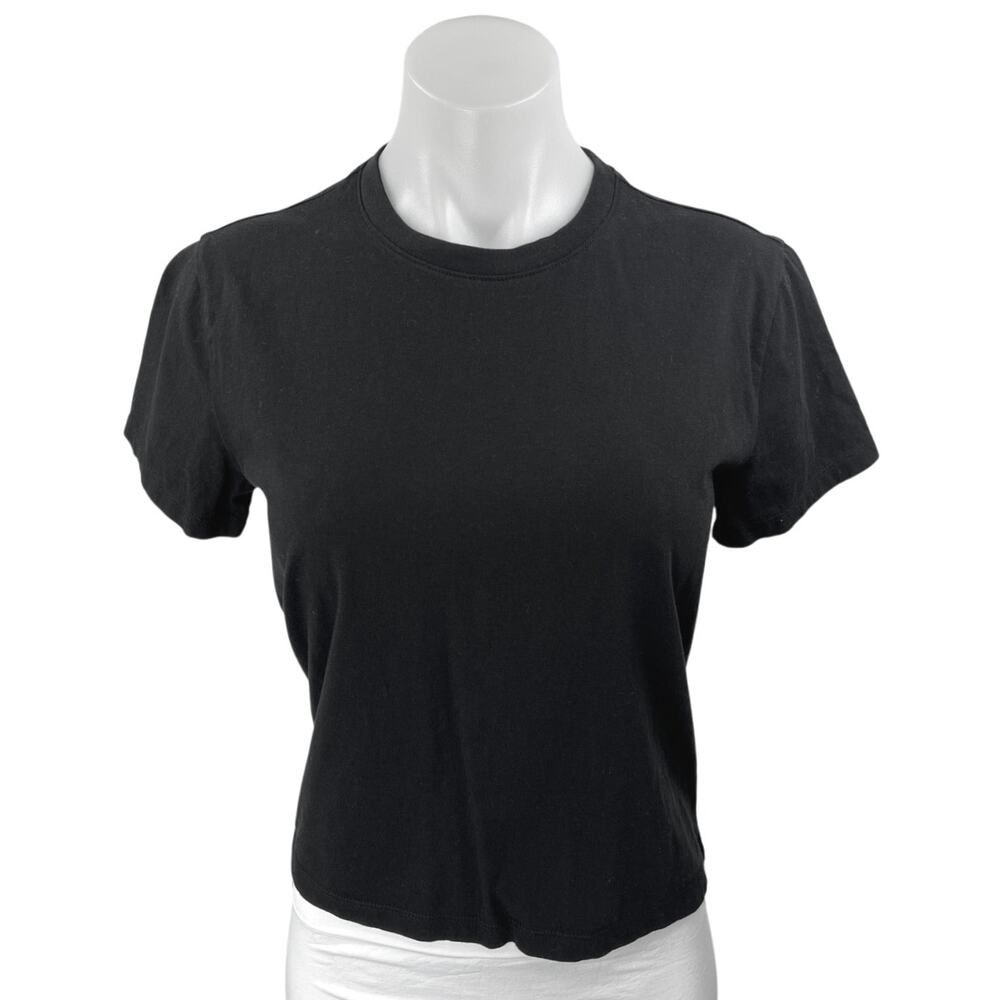 Everlane Women's Black Knit Crew Neck Short Sleeves Pullover Tee T-Shirt Top S